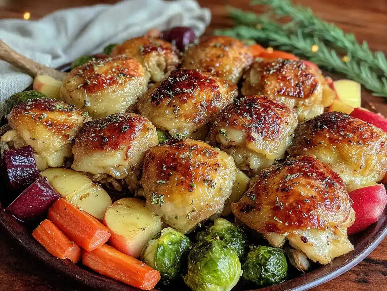 easy fall sheet pan chicken and vegetables preparation steps