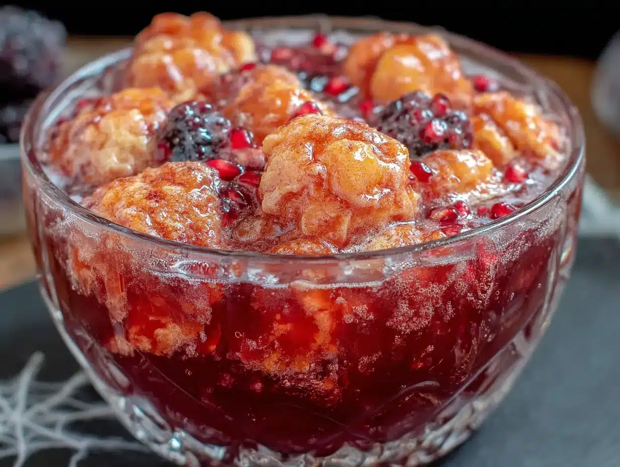easy halloween punch with sherbet float preparation steps