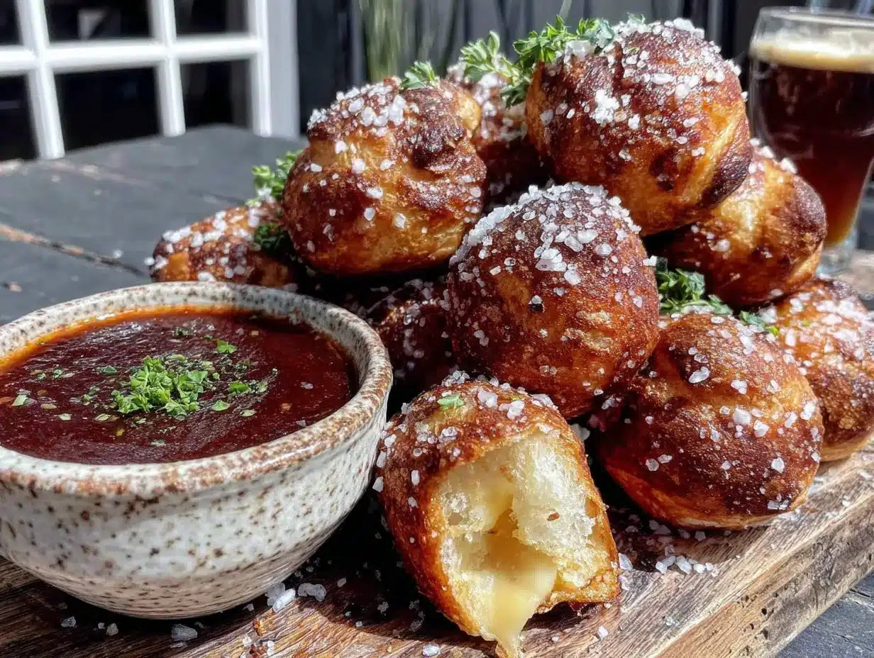 Easy Homemade Soft German Pretzel Bites with Beer Cheese Dip preparation steps