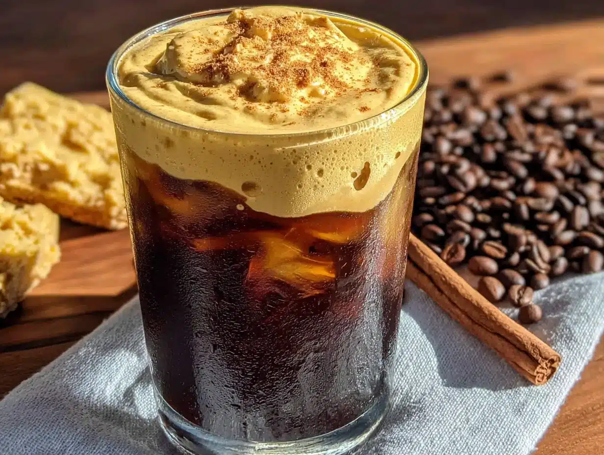 easy iced pumpkin cream cold brew copycat - featured image