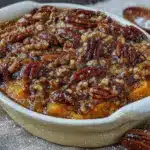 easy make-ahead sweet potato casserole - featured image