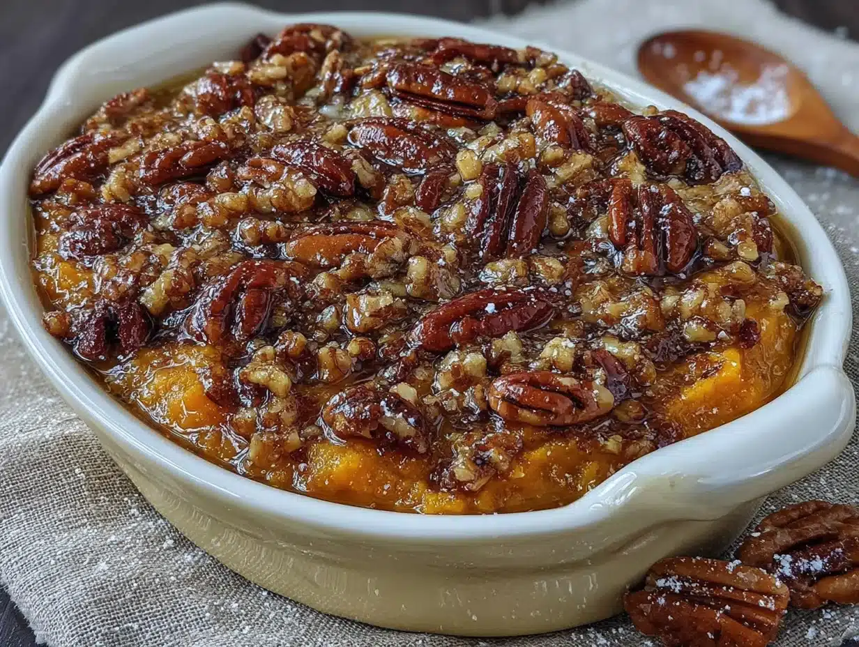 easy make-ahead sweet potato casserole - featured image