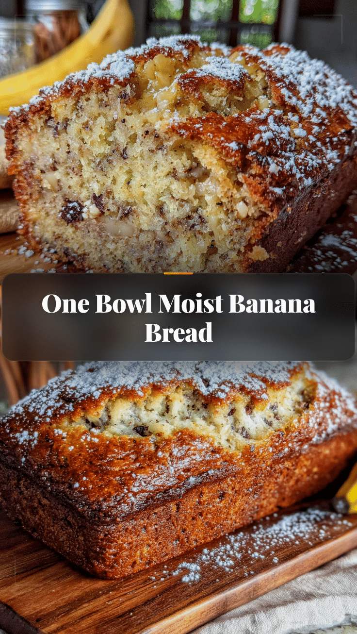 easy one-bowl banana bread recipe