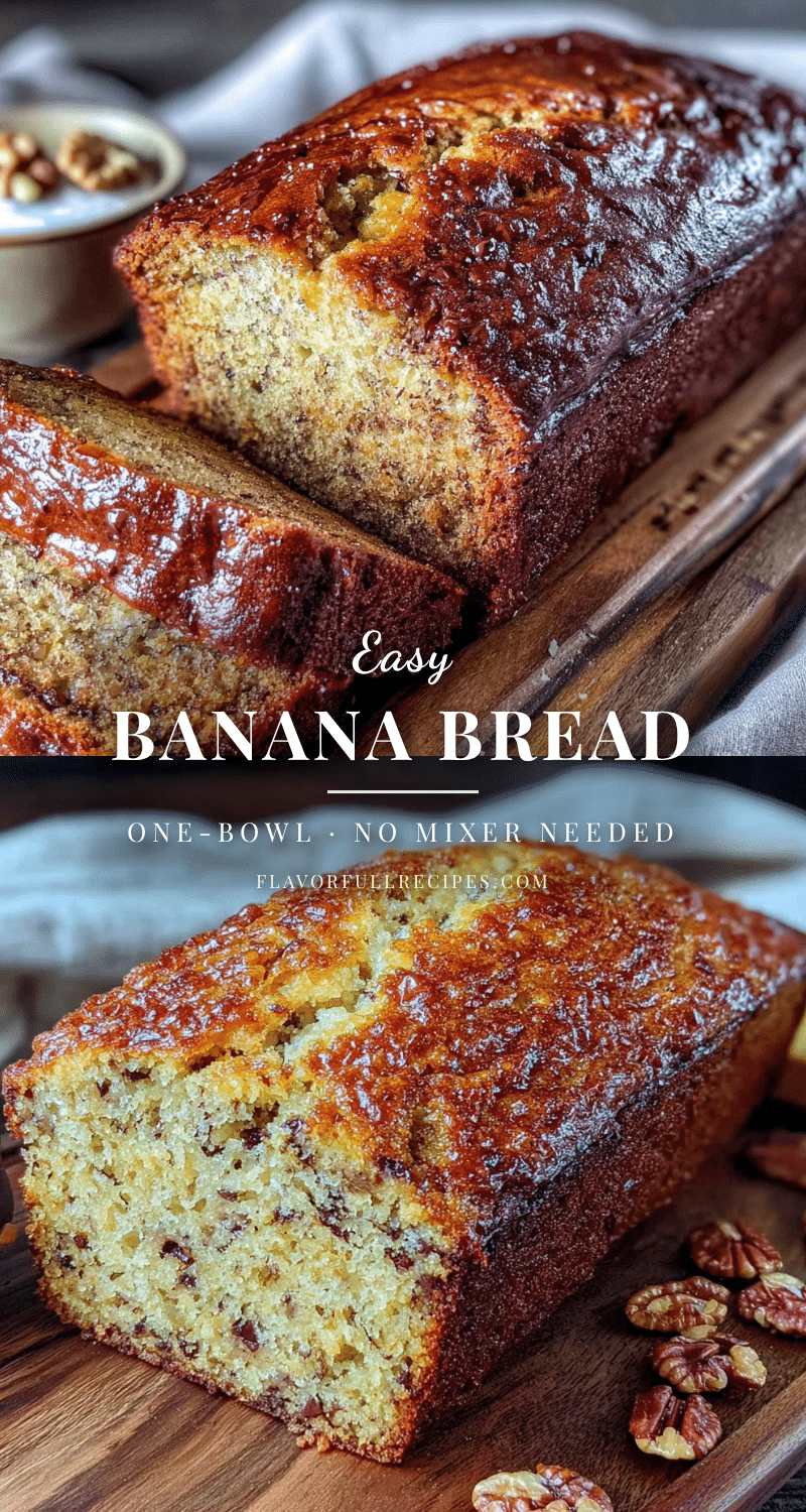 easy one-bowl banana bread recipe