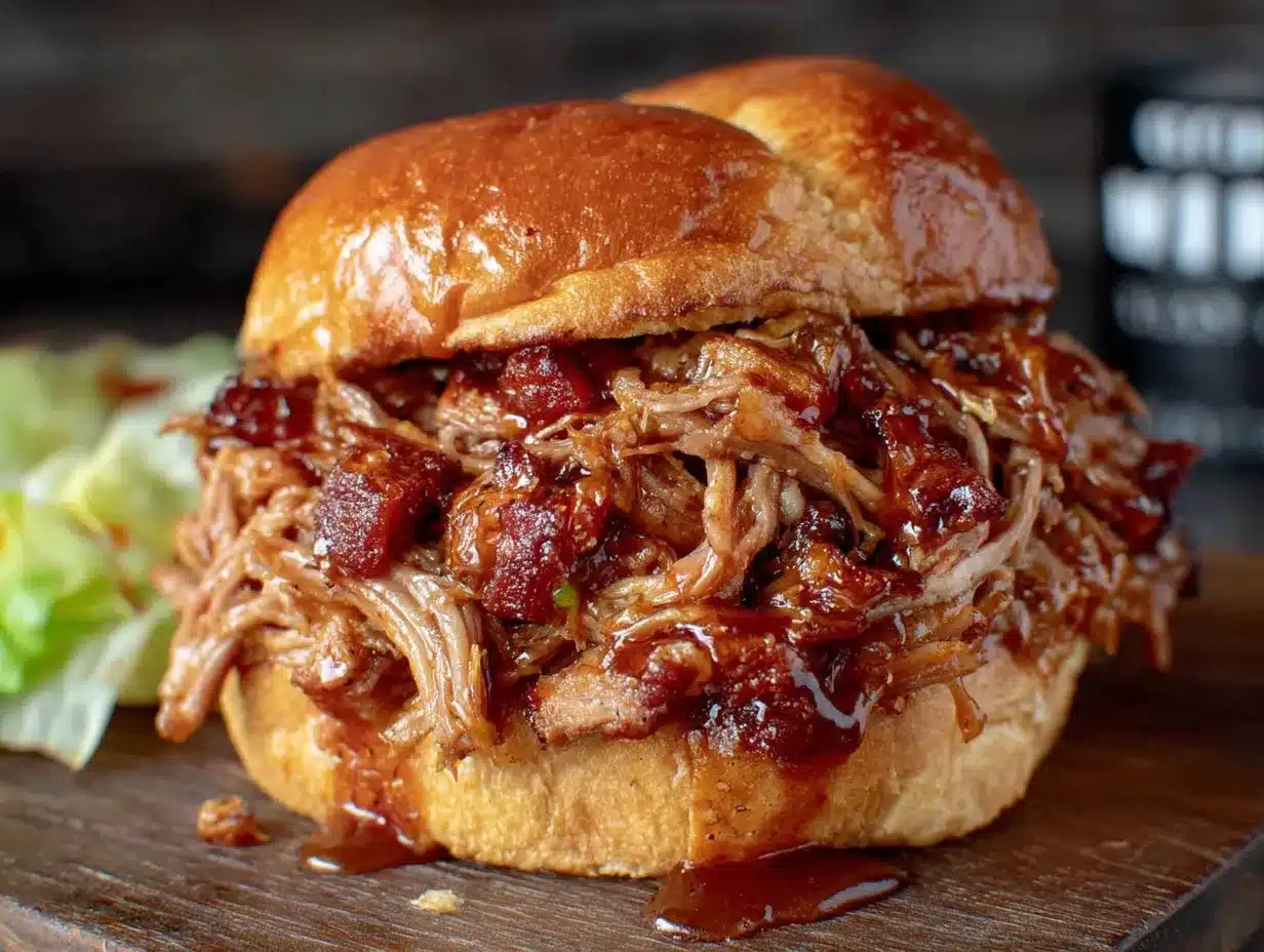 easy slow cooker beer-braised pulled pork sandwiches preparation steps