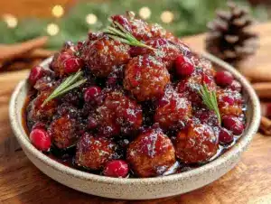 easy slow cooker cranberry meatballs - featured image