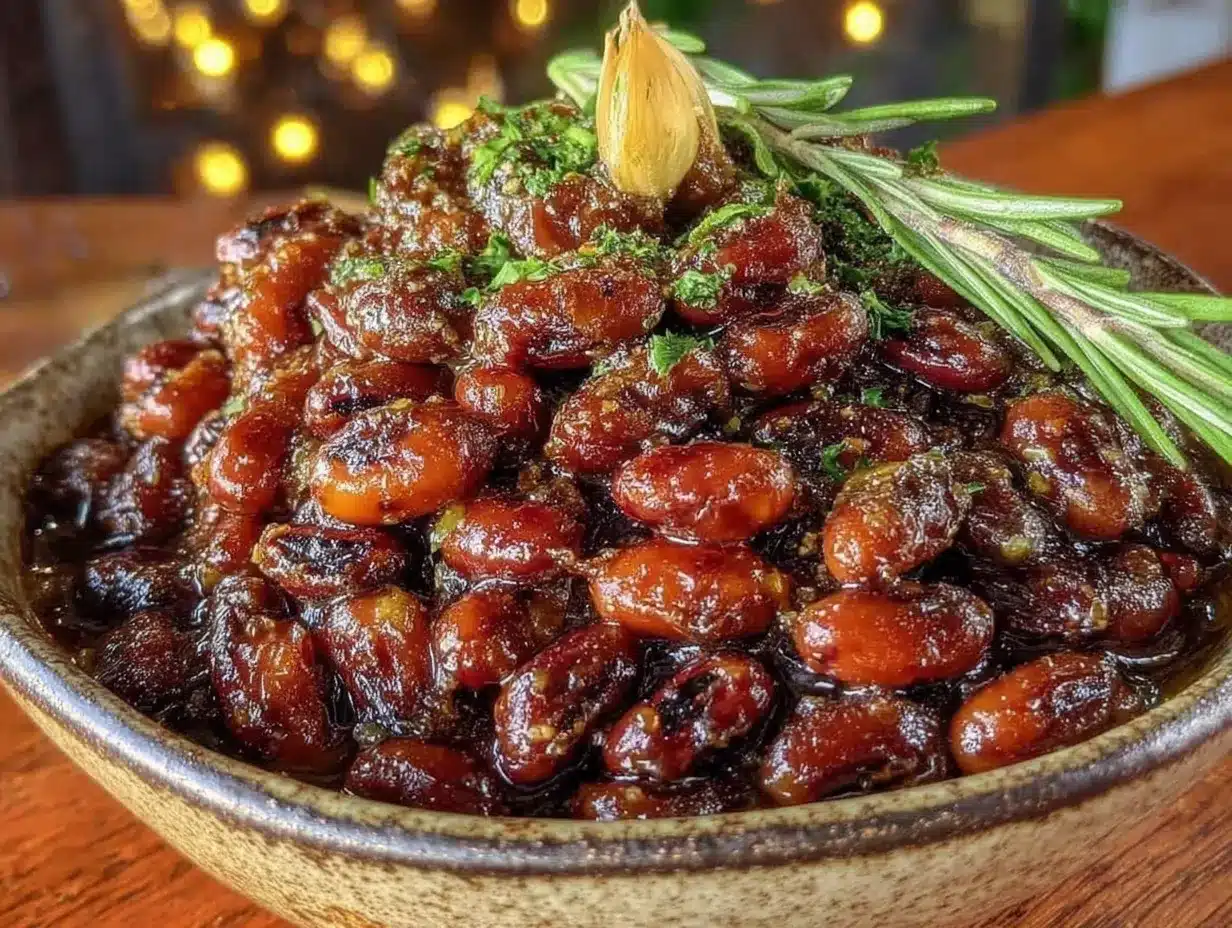 easy slow cooker honey garlic black-eyed peas preparation steps