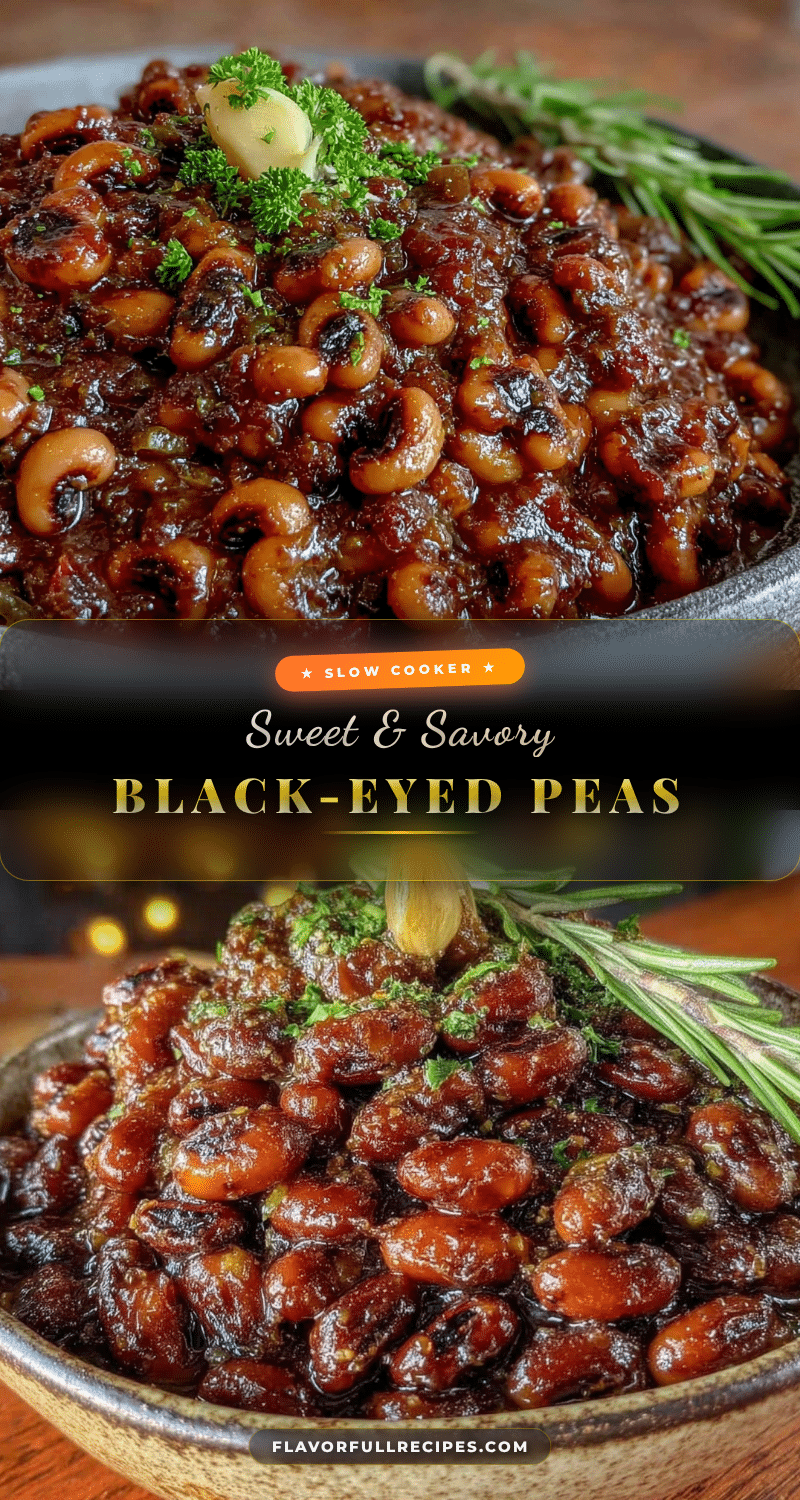 easy slow cooker honey garlic black-eyed peas recipe