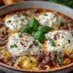 easy slow cooker lasagna soup - featured image