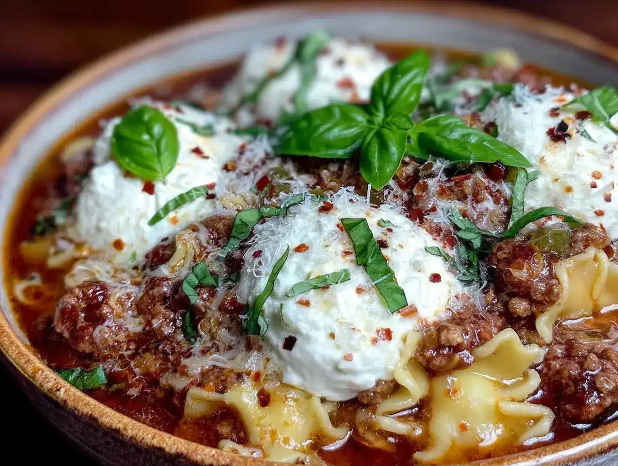 easy slow cooker lasagna soup preparation steps