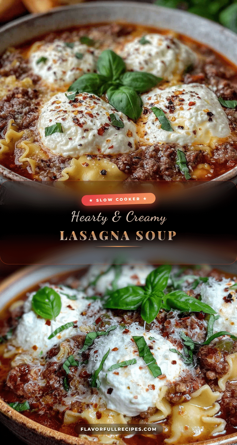 easy slow cooker lasagna soup recipe