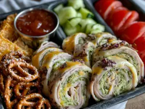 easy turkey pinwheel bento box lunch - featured image