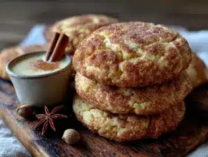 Eggnog Snickerdoodle Cookies - featured image