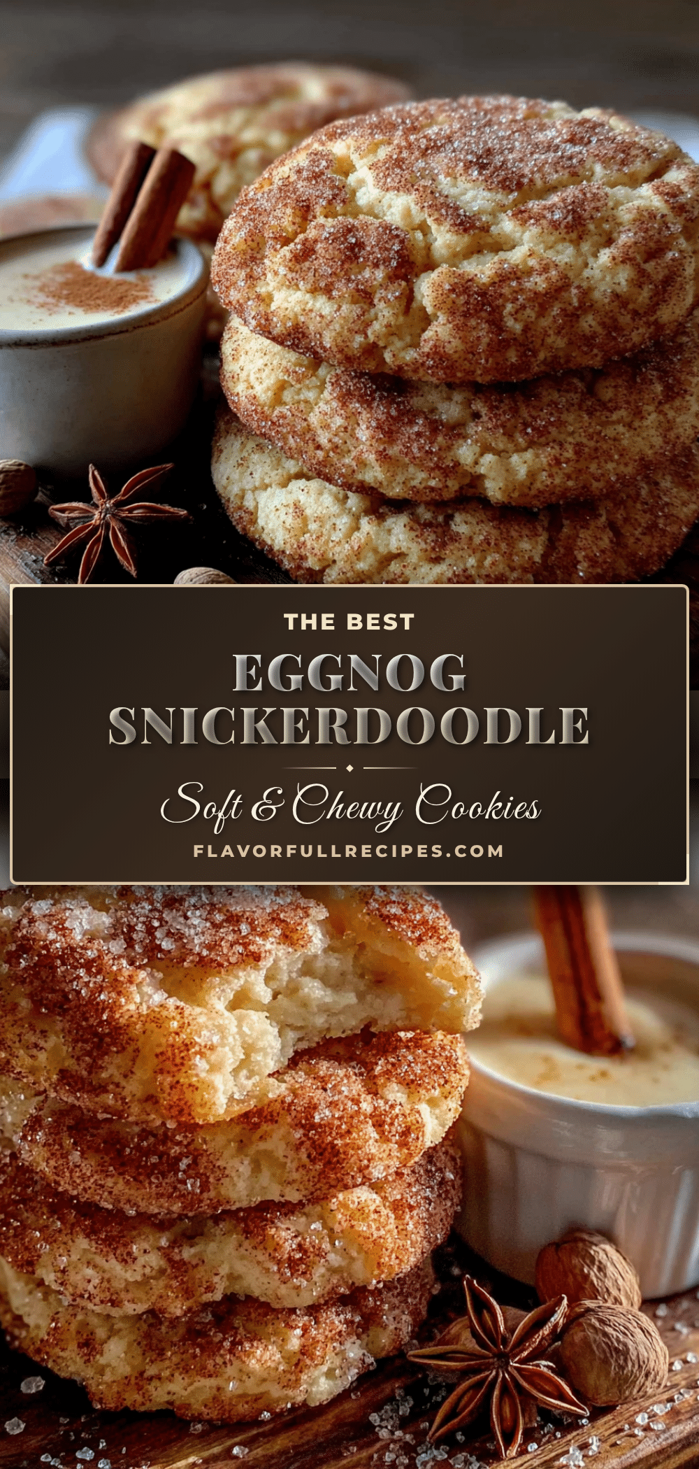 Eggnog Snickerdoodle Cookies recipe