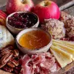 fall harvest charcuterie board with honeycrisp apples - featured image