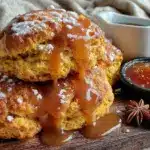 Fluffy Pumpkin Scones with Easy Maple Glaze - featured image
