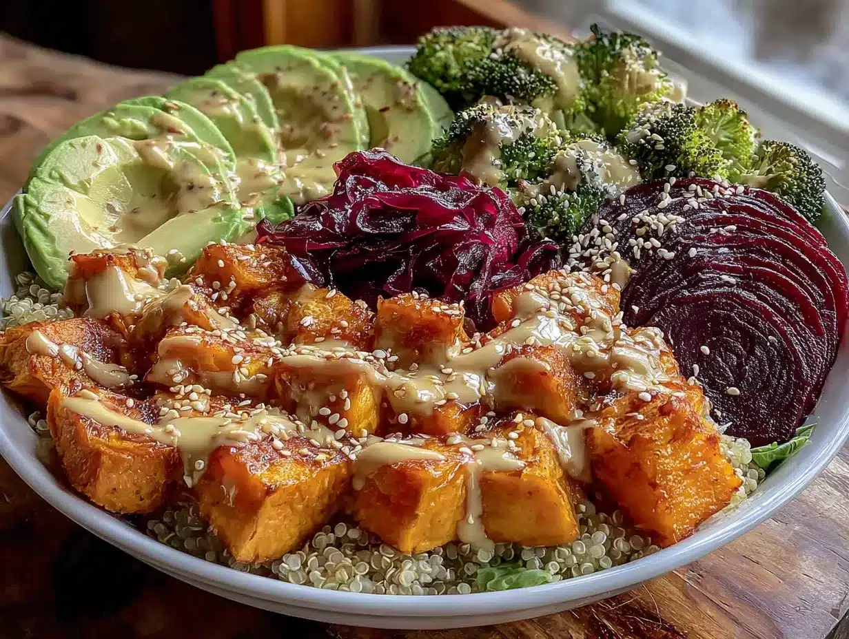 fresh new year detox buddha bowl preparation steps