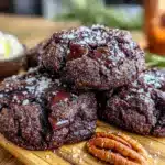 fudgy double chocolate chip pumpkin cookies - featured image
