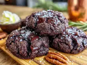 fudgy double chocolate chip pumpkin cookies - featured image