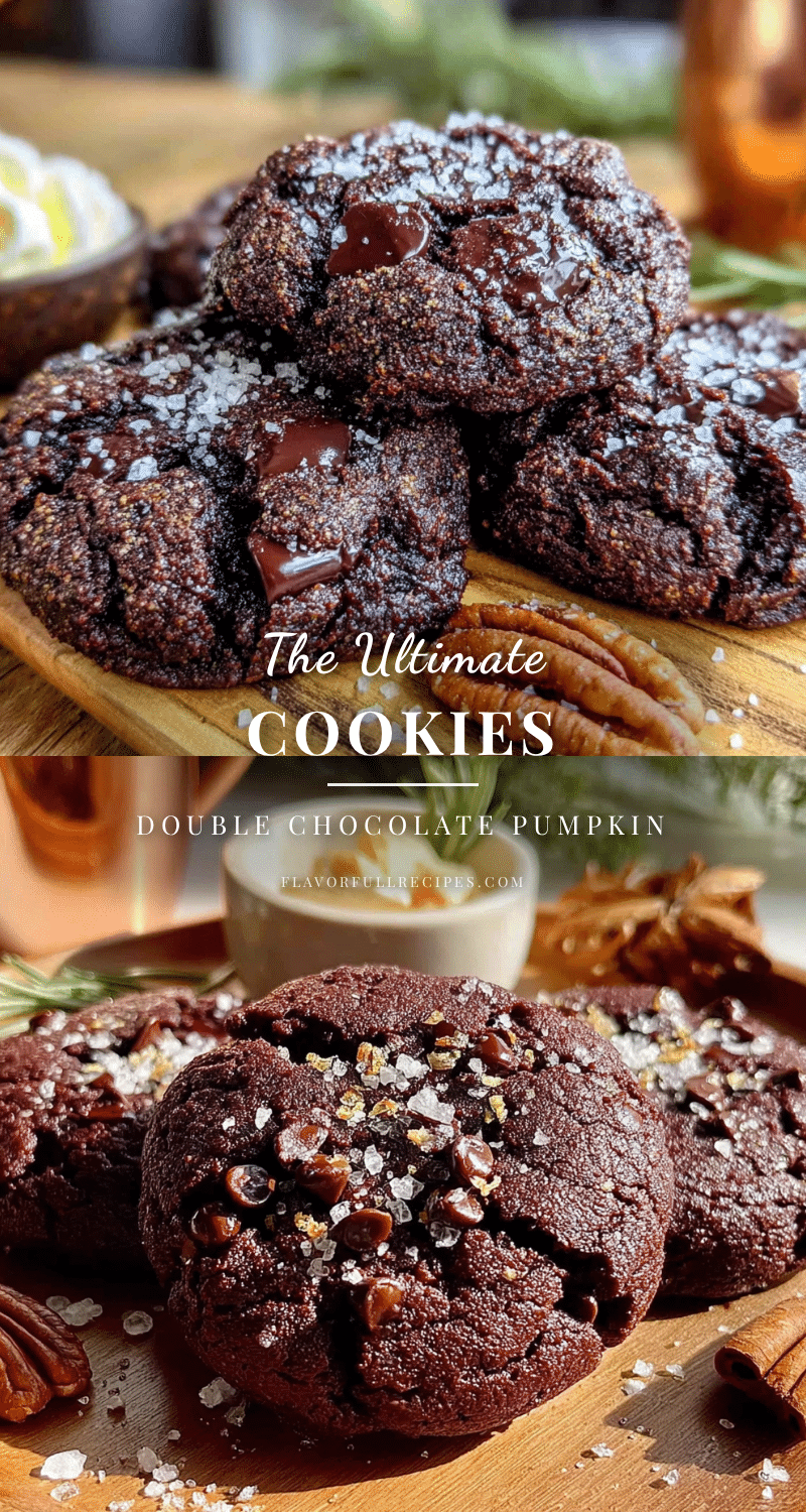 fudgy double chocolate chip pumpkin cookies recipe