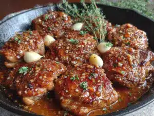 garlic butter chicken thighs - featured image