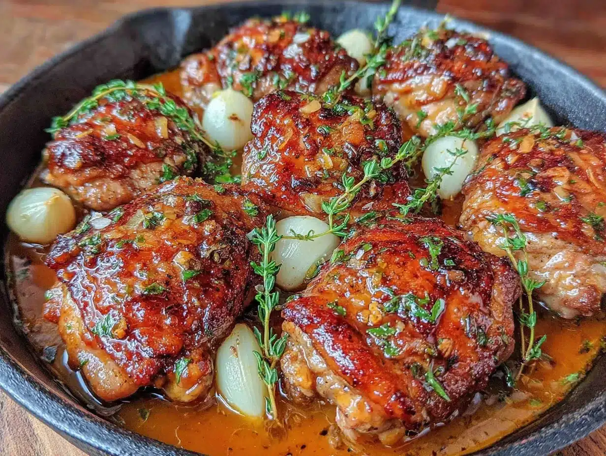 garlic butter chicken thighs preparation steps