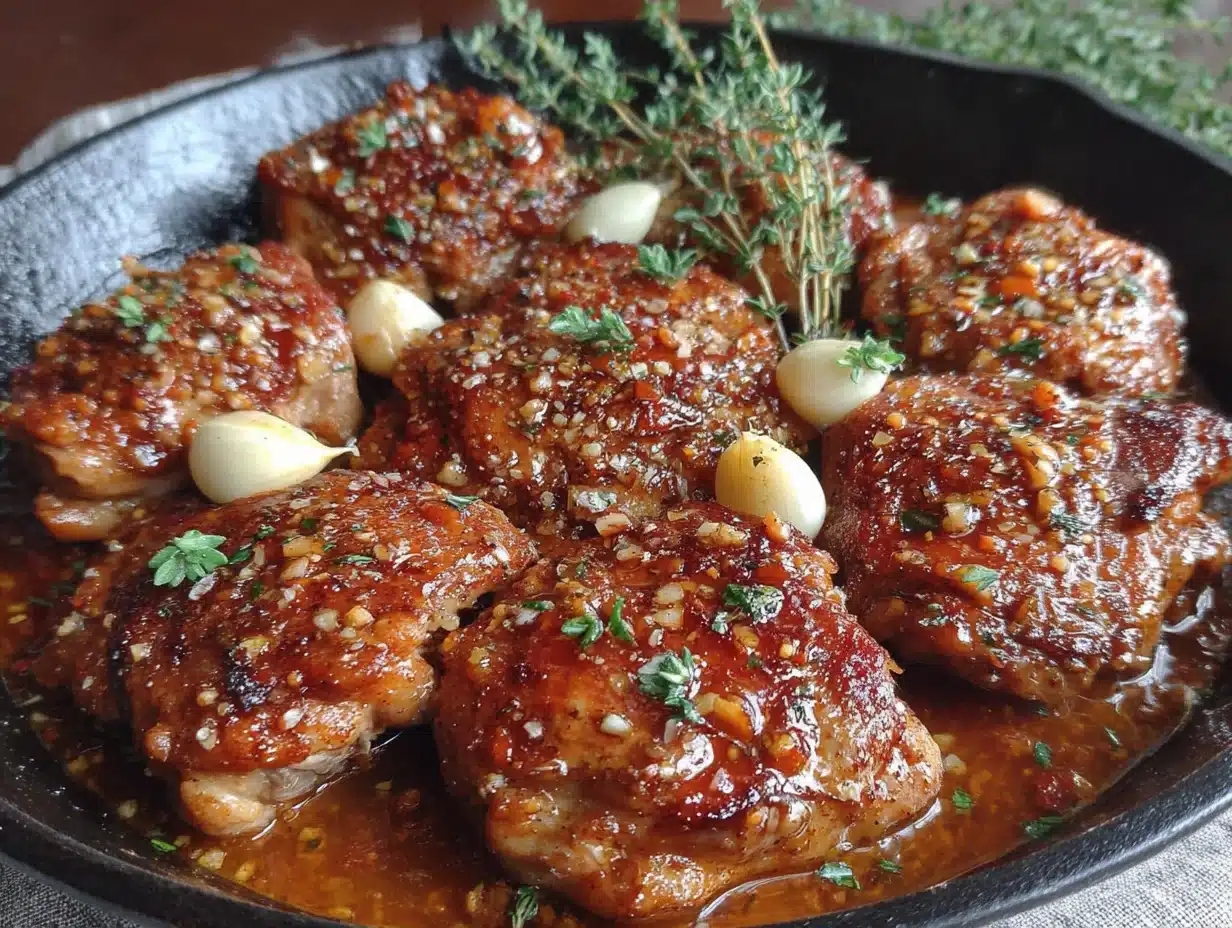 garlic butter chicken thighs - featured image