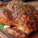 garlic herb butter roasted turkey - featured image