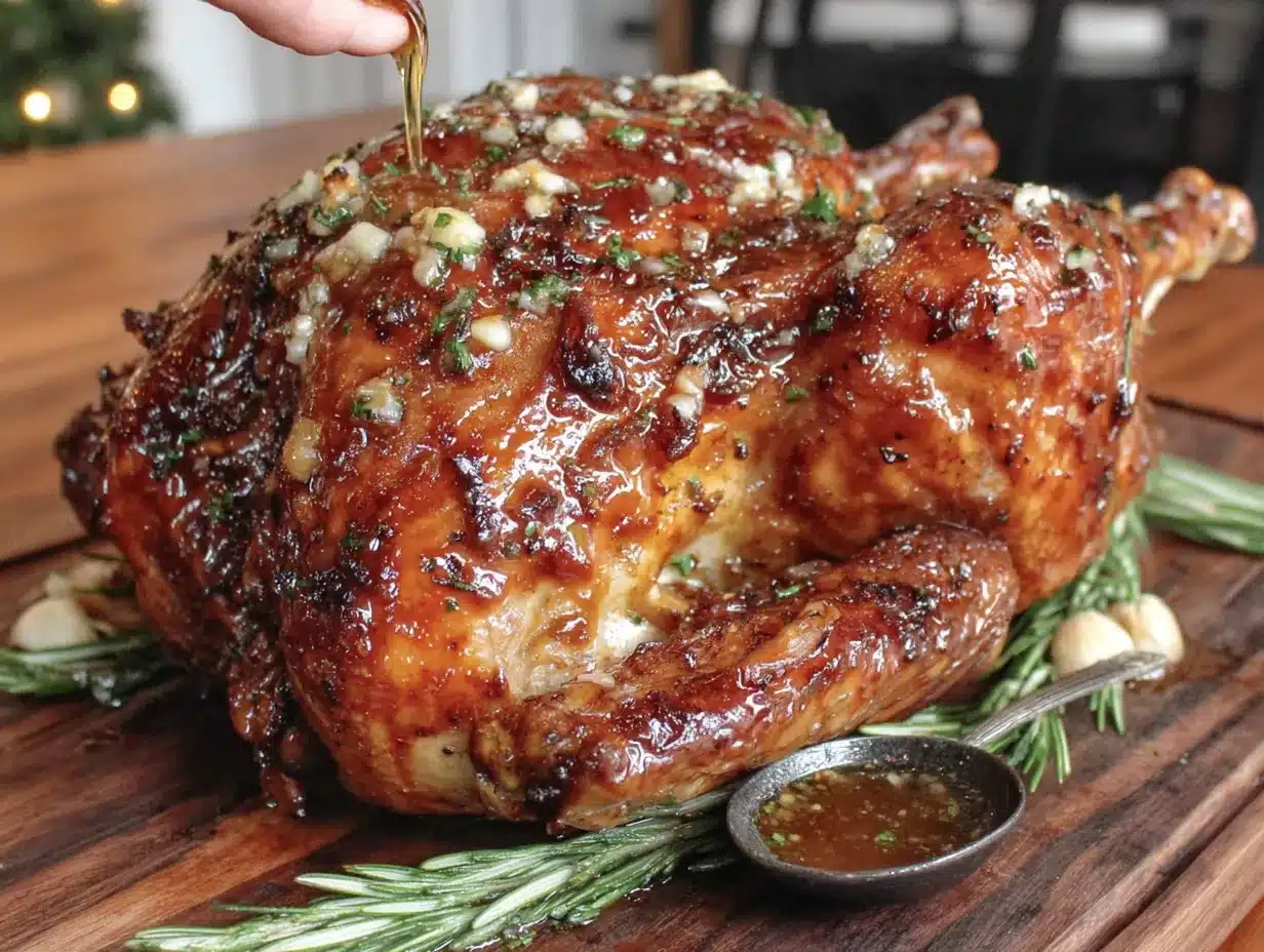 garlic herb butter roasted turkey preparation steps