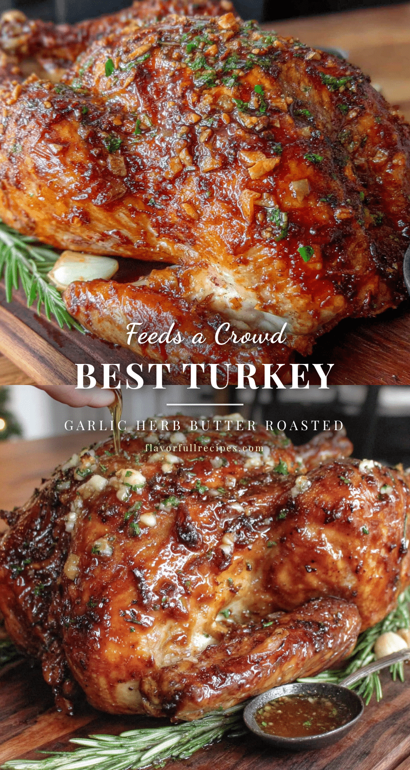 garlic herb butter roasted turkey recipe
