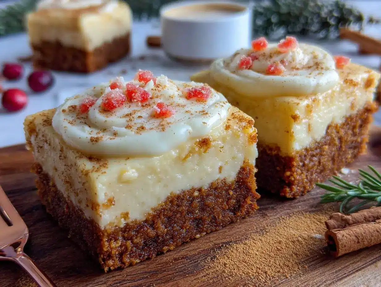 gingerbread cheesecake bars preparation steps