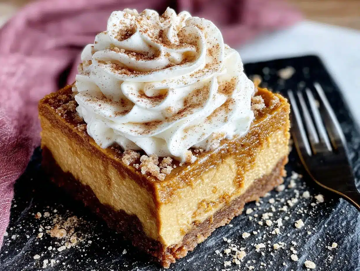 gingerbread cheesecake bars - featured image