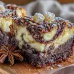 gingerbread cheesecake swirl brownies - featured image