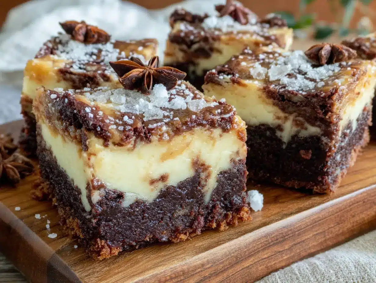 gingerbread cheesecake swirl brownies preparation steps