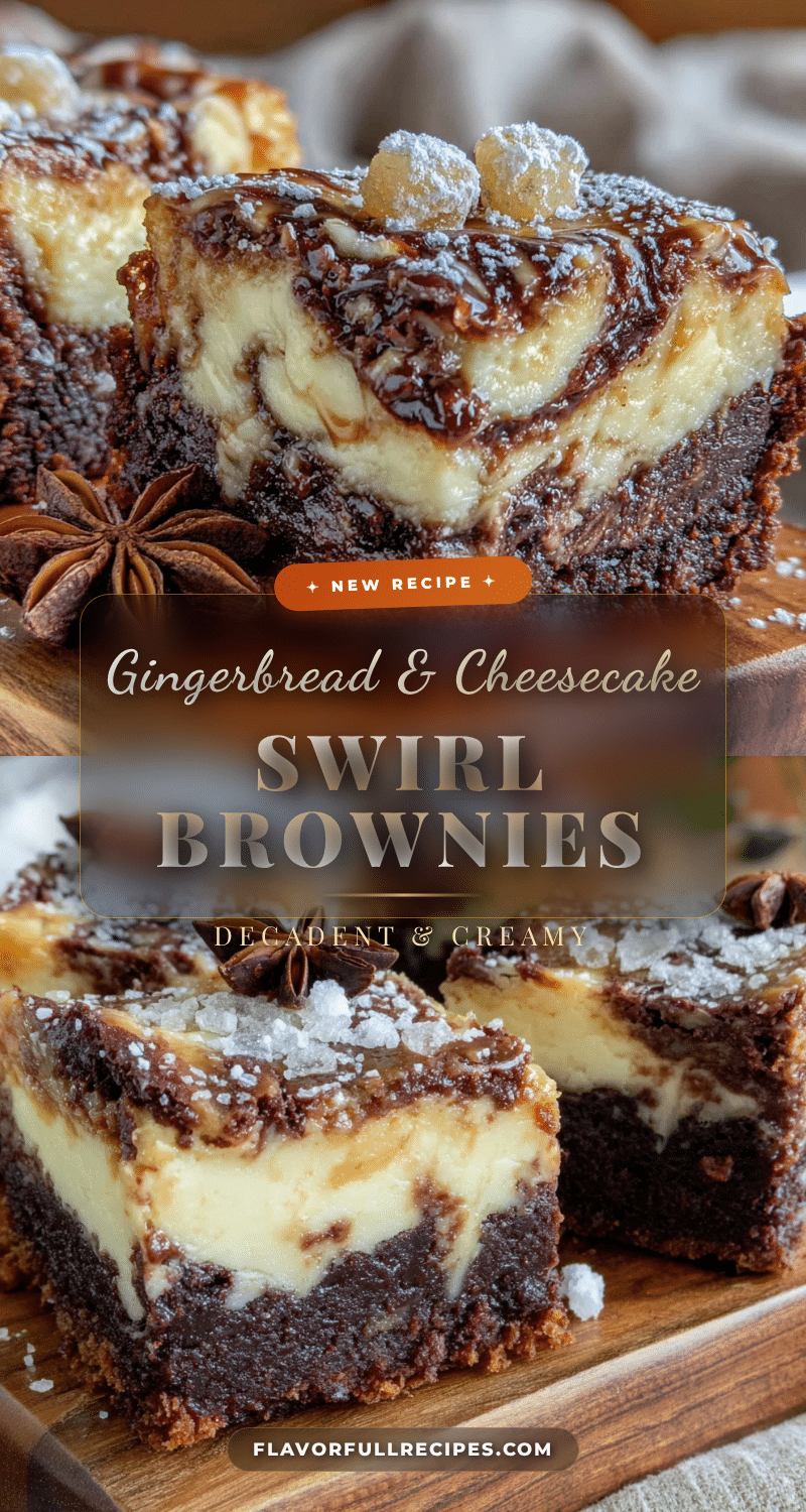 gingerbread cheesecake swirl brownies recipe