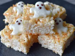 Halloween Rice Krispie Ghost Treats - featured image