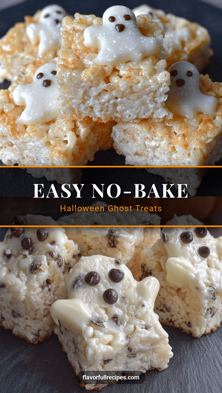 Halloween Rice Krispie Ghost Treats recipe
