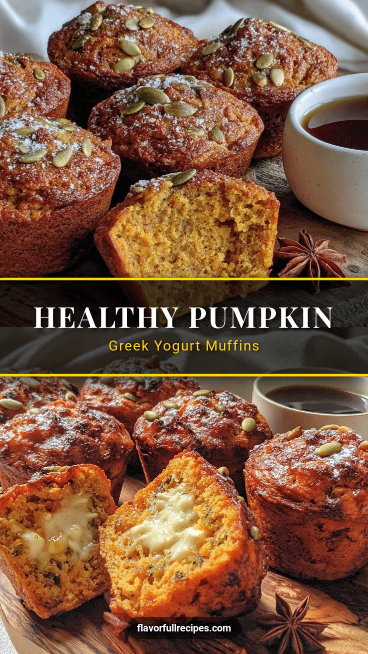 healthy Greek yogurt pumpkin muffins recipe