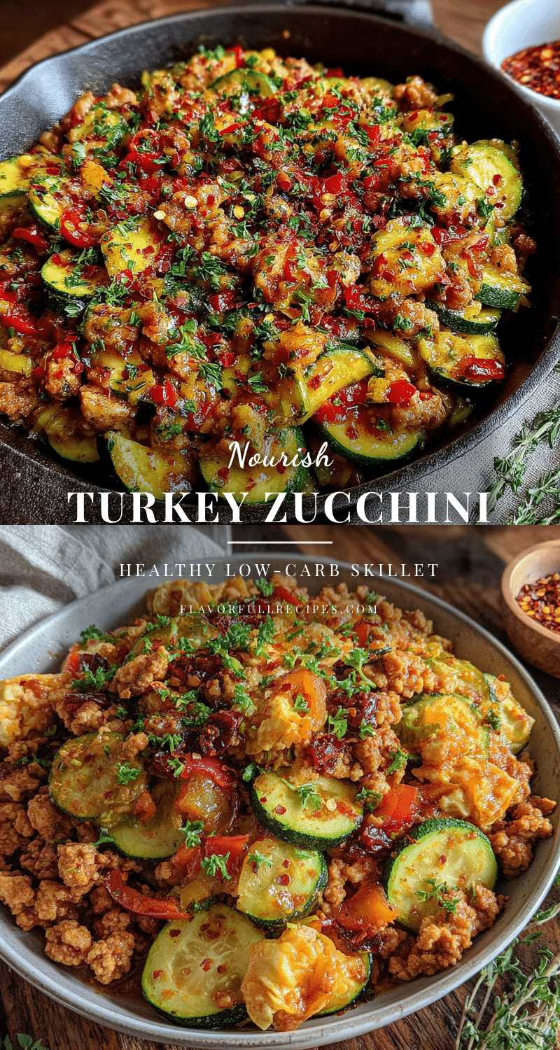 healthy ground turkey zucchini skillet recipe