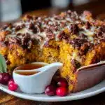 healthy pumpkin oat breakfast bake - featured image
