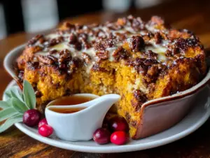 healthy pumpkin oat breakfast bake - featured image