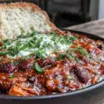 healthy pumpkin turkey chili - featured image
