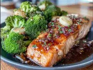 honey garlic salmon - featured image
