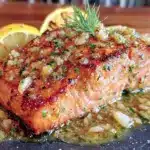 lemon butter baked salmon - featured image