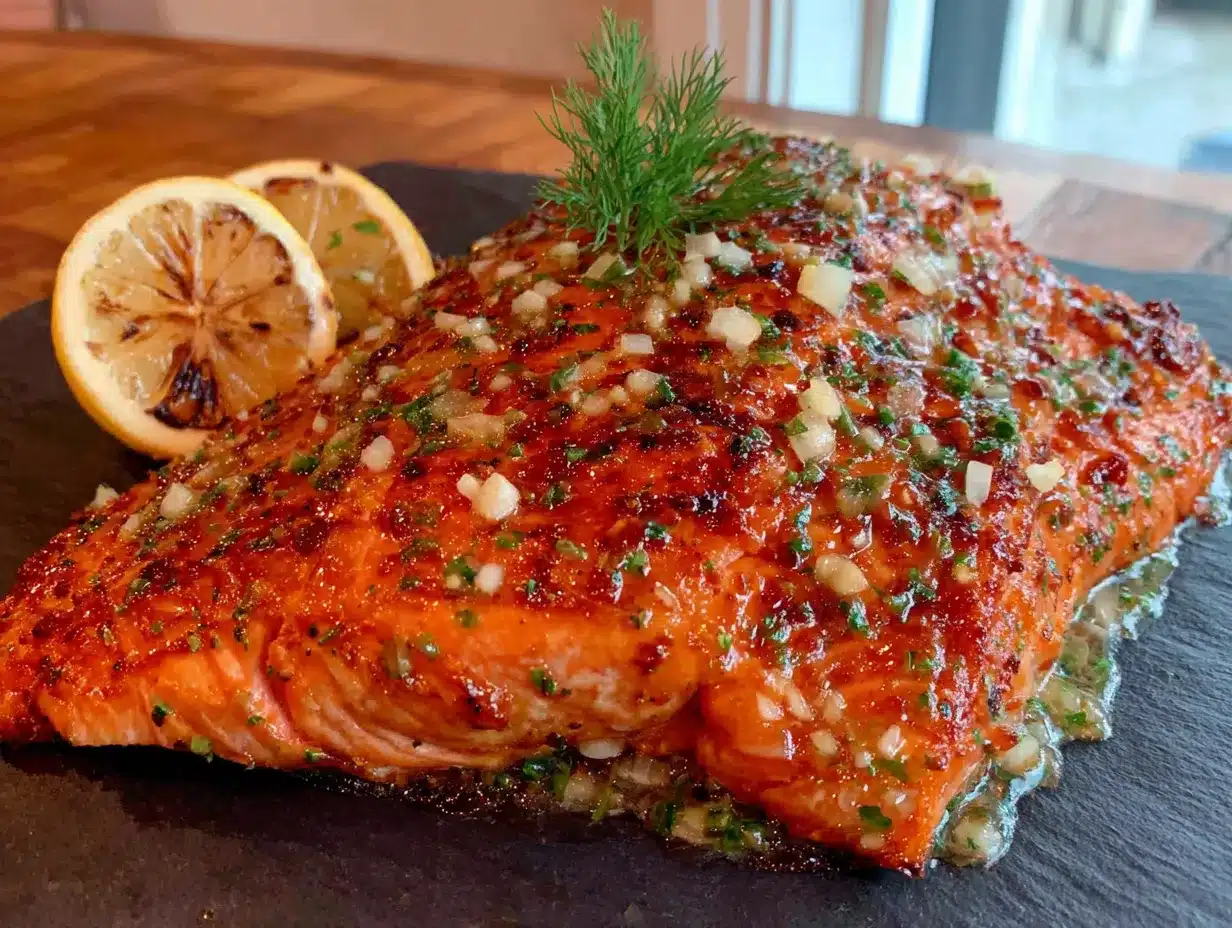 lemon butter baked salmon preparation steps