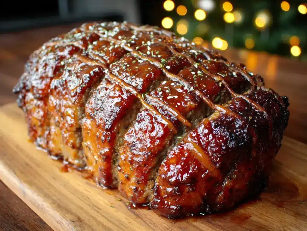 lighter classic meatloaf with brown sugar glaze - featured image