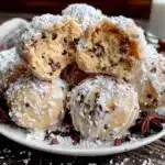 lighter gingerbread cookie dough truffles - featured image