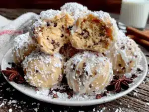 lighter gingerbread cookie dough truffles - featured image