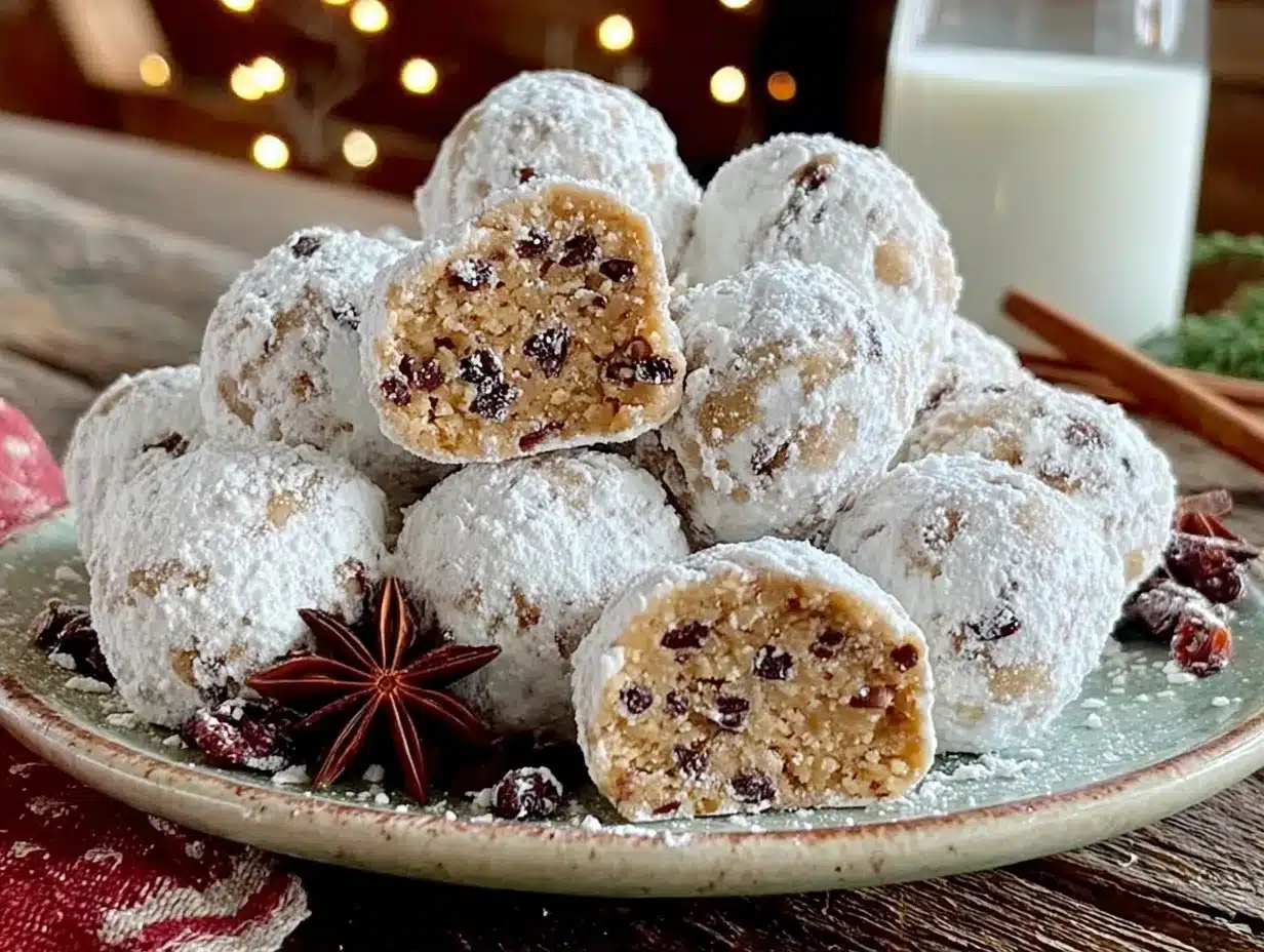 lighter gingerbread cookie dough truffles preparation steps
