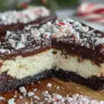 Lighter Peppermint Bark Cheesecake Bars - featured image